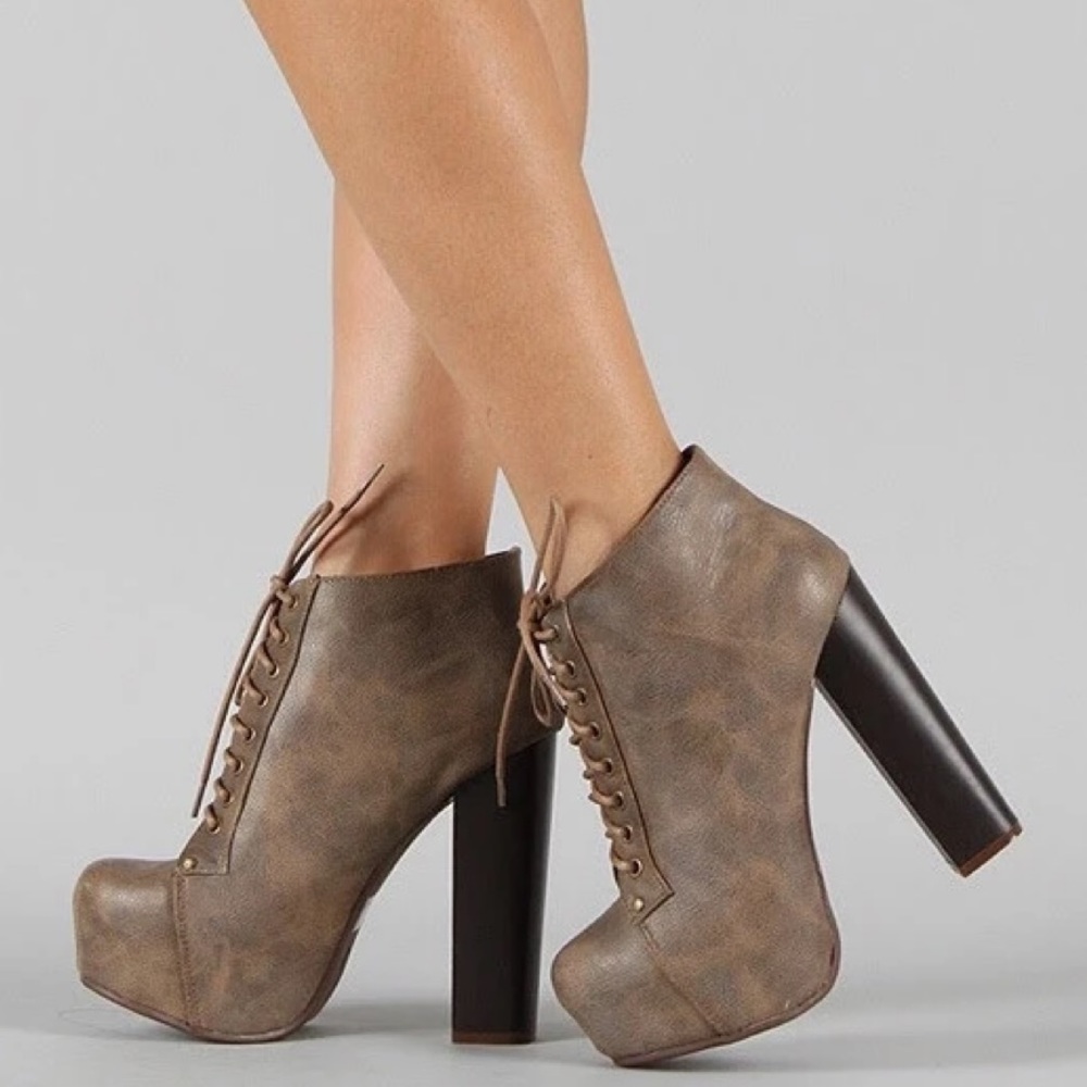 Host Pick! lace up ankle booties